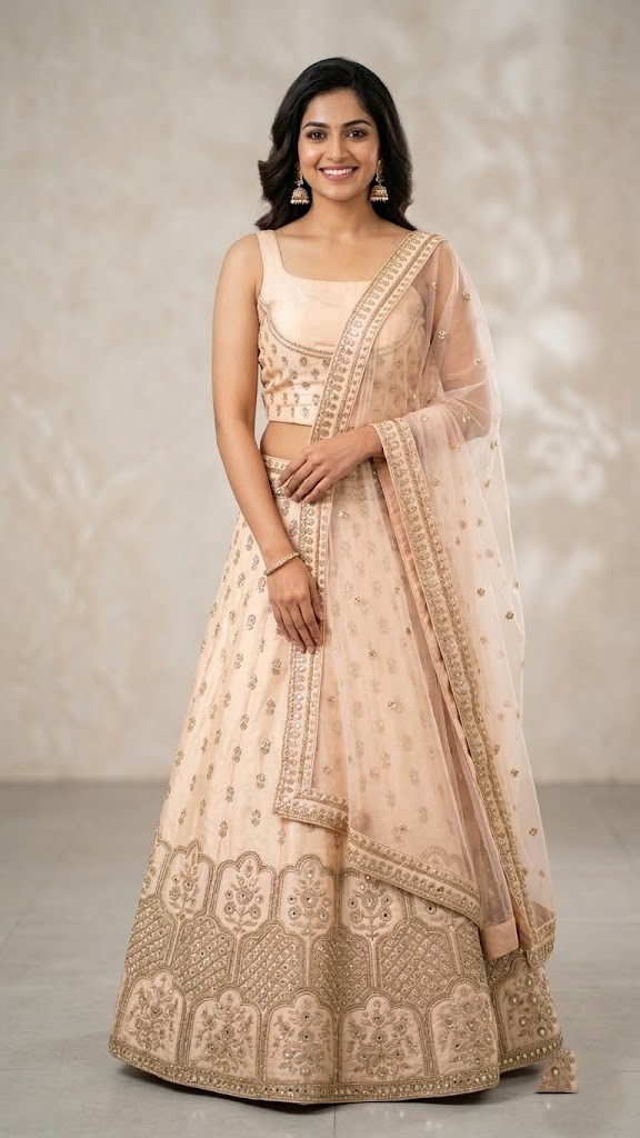 LEHENGAS-DUPION-SEMI STITCHED-KAF 154/M 9